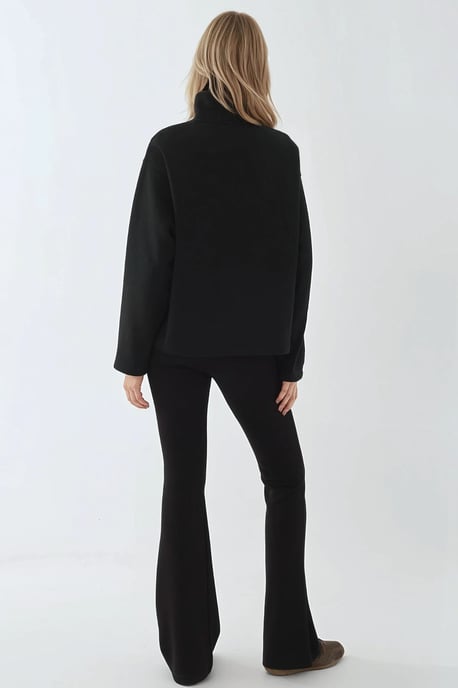 Lässiger Schnitt Langarm Reißverschluss Sweatshirt - Image 4