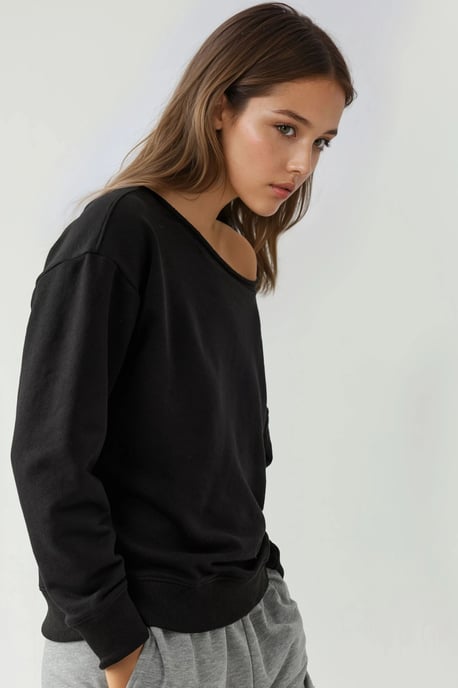 Boot-Neck Relaxed Fit Sweatshirt - Image 2