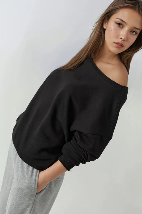 Boot-Neck Relaxed Fit Sweatshirt - Image 5