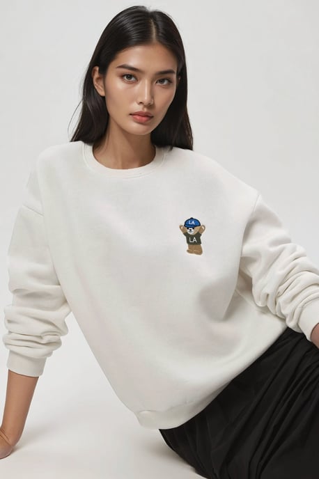 Bestickter Baumwollpullover - Image 1