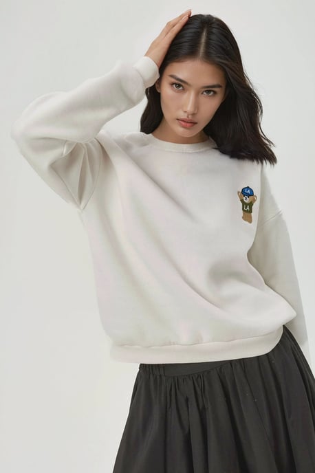 Bestickter Baumwollpullover - Image 2