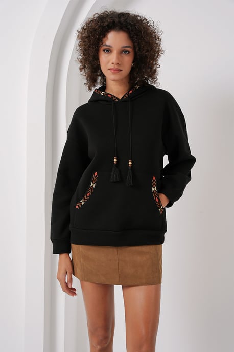 Hoodie im Oversized-Format mit Pompom - Image 4