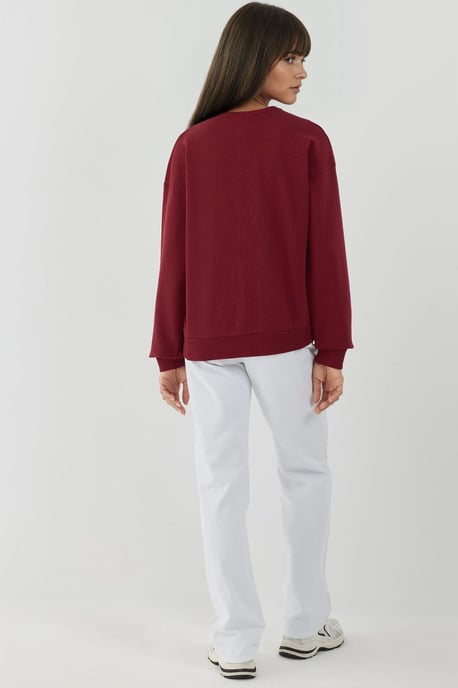 Bedruckter Rundhalsausschnitt Langarm Erhöhter Sweatshirt - Image 4