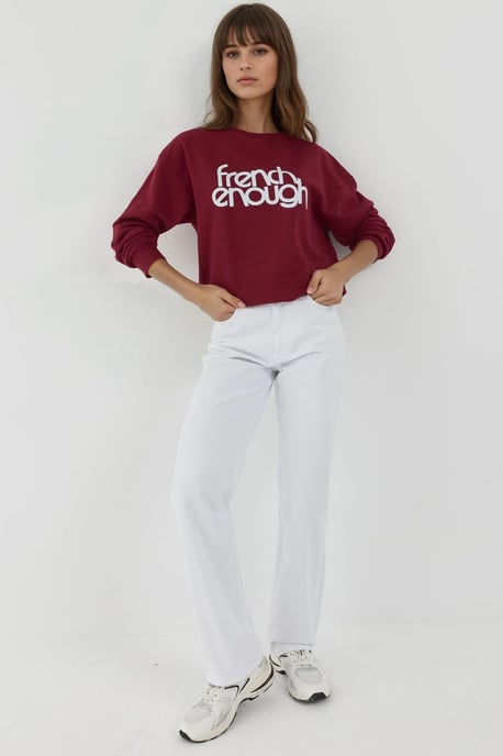 Bedruckter Rundhalsausschnitt Langarm Erhöhter Sweatshirt - Image 5