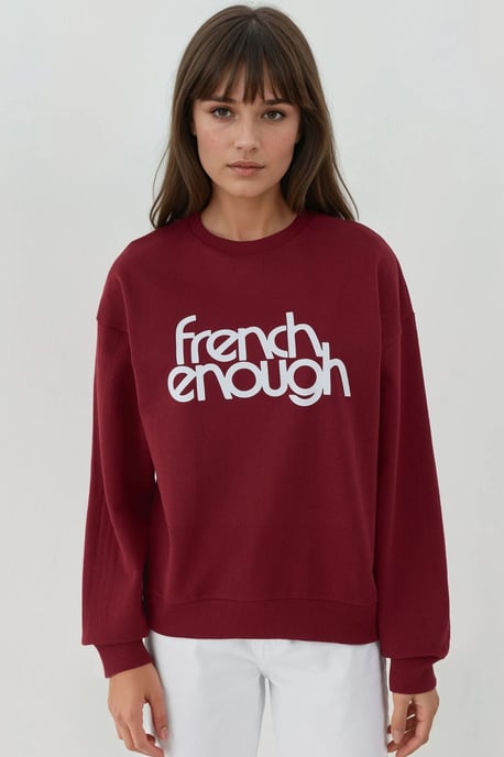 Bedruckter Rundhalsausschnitt Langarm Erhöhter Sweatshirt - Image 6