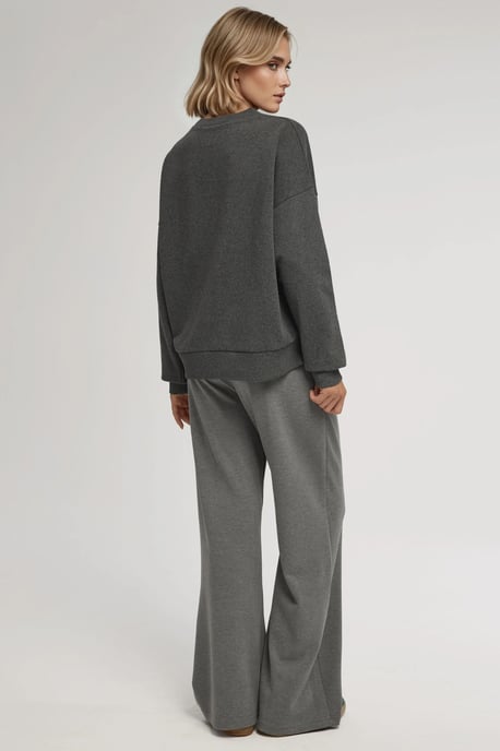 Übergroßer Rundhals-Basic-Sweatshirt - Image 4