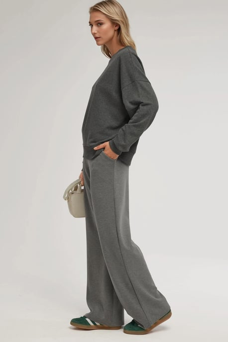 Übergroßer Rundhals-Basic-Sweatshirt - Image 6