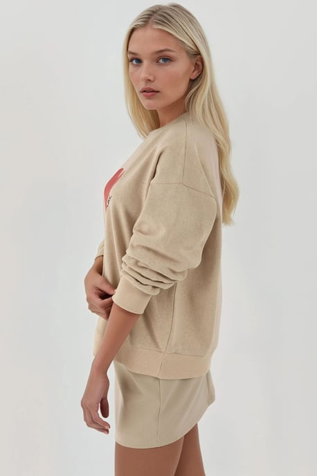 Bedruckter Rundhalsausschnitt Sweatshirt - Image 4