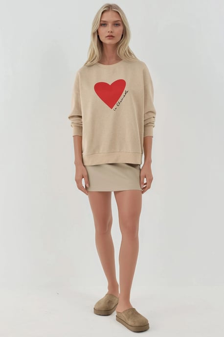 Bedruckter Rundhalsausschnitt Sweatshirt - Image 6