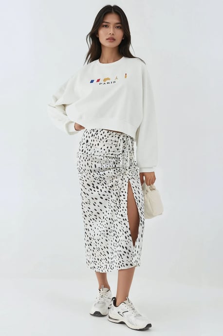 Bestickter Rundhals-Sweatshirt aus Baumwolle - Image 5