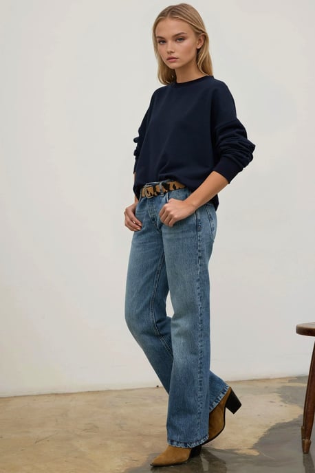 Übergrößiges Rundhals-Basic-Sweatshirt - Image 4