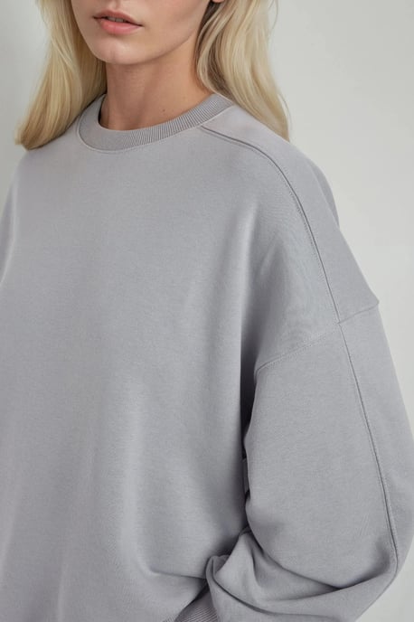 Lässiges Crewneck Strick Sweatshirt - Image 3