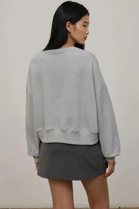 Besticktes Rundhals-Cotton Sweatshirt - Image 4