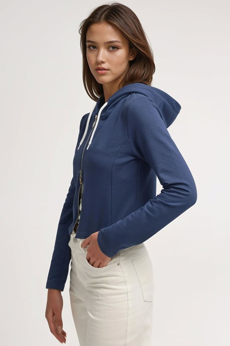 Kapuzensweatshirt mit Reißverschluss - Image 2