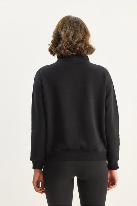 Bestickter Reißverschluss-Kragen Sweatshirt - Image 6