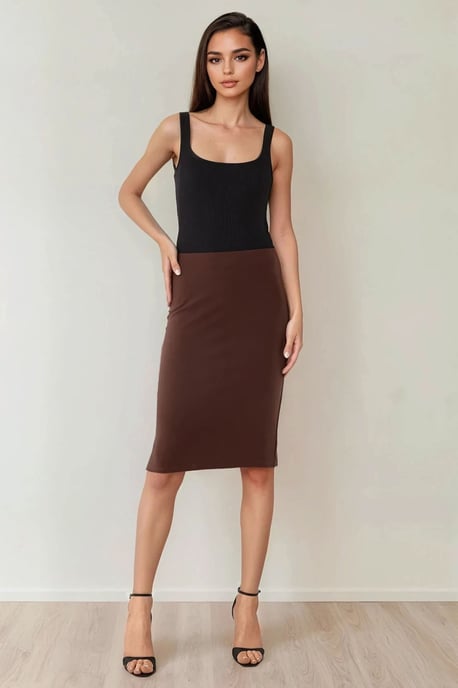 Hochtaillierte Bodycon-Midi-Rock - Image 2