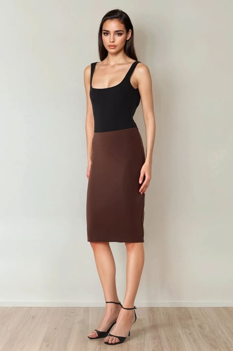 Hochtaillierte Bodycon-Midi-Rock - Image 3