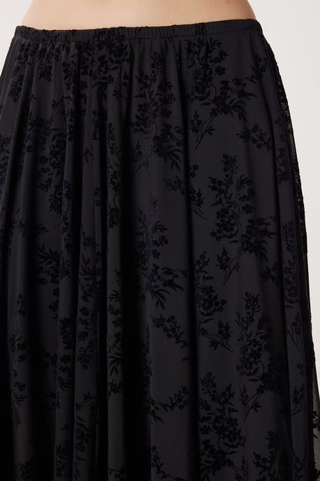 Hochtaillierter floraler Midikleid A-Linie Rock - Image 5