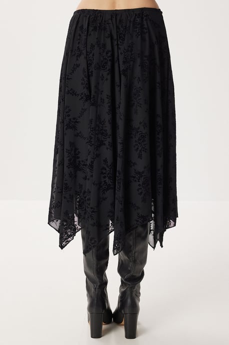 Hochtaillierter floraler Midikleid A-Linie Rock - Image 6
