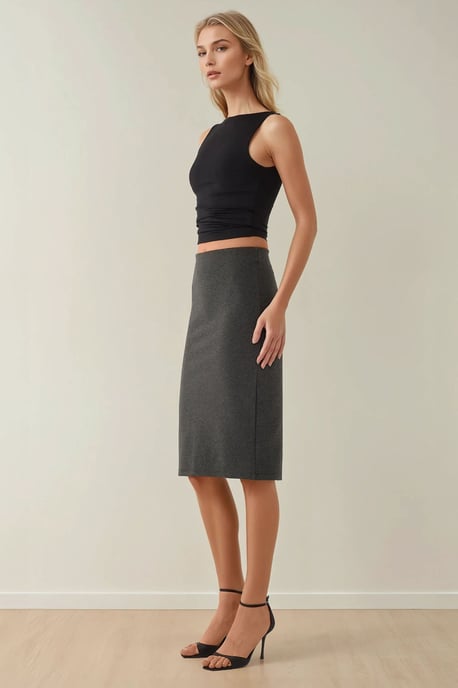 Hochtaillierte Bodycon-Midirock - Image 2