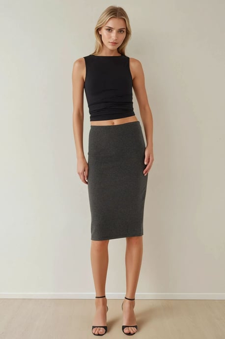 Hochtaillierte Bodycon-Midirock - Image 3