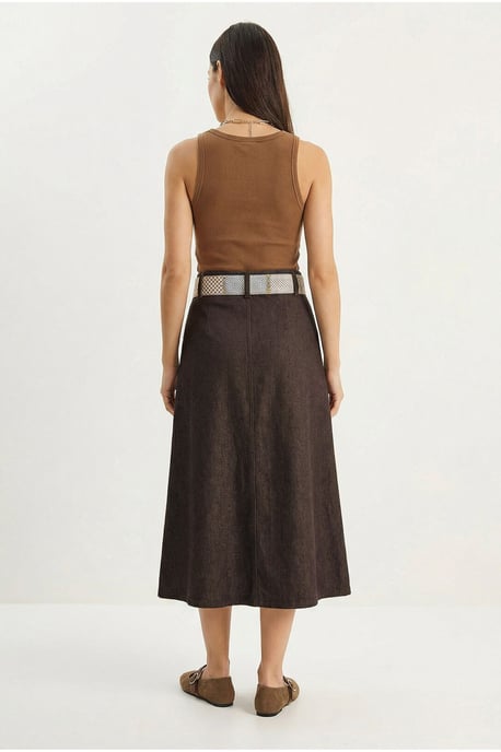 Hohe Taillierte Midi-Rock mit Schlitz - Image 5