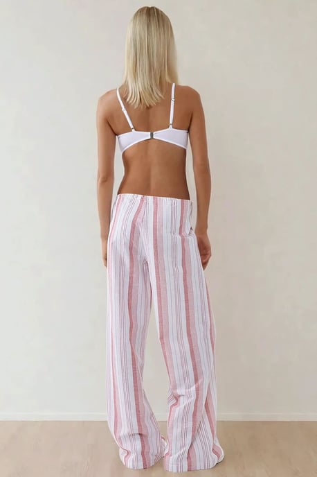 Weite gestreifte Relaxed Fit Hose - Image 5
