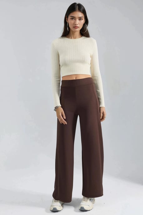 Modal Touch Streifen-Detail-Hosen - Image 6