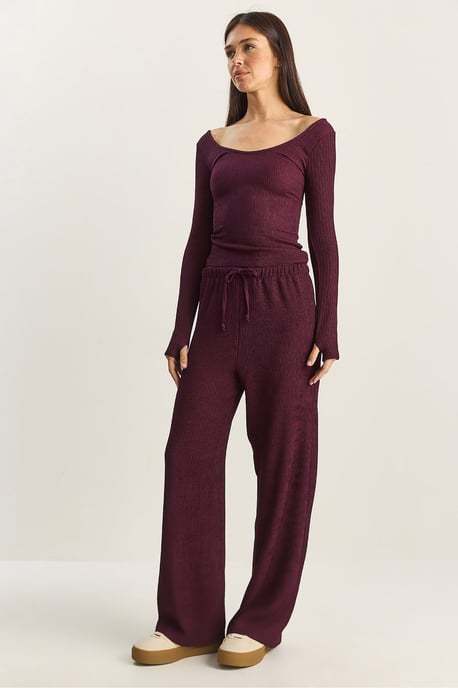 Hohe Taille Weite Bein Hose - Image 2