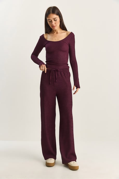 Hohe Taille Weite Bein Hose - Image 3