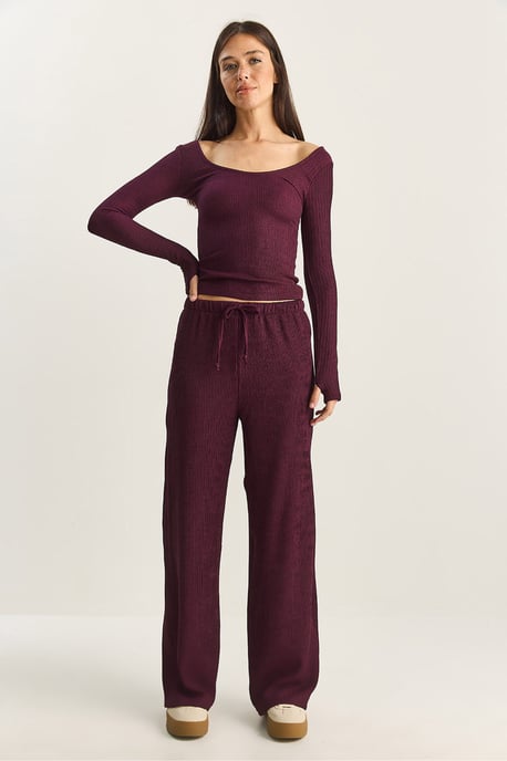 Hohe Taille Weite Bein Hose - Image 5