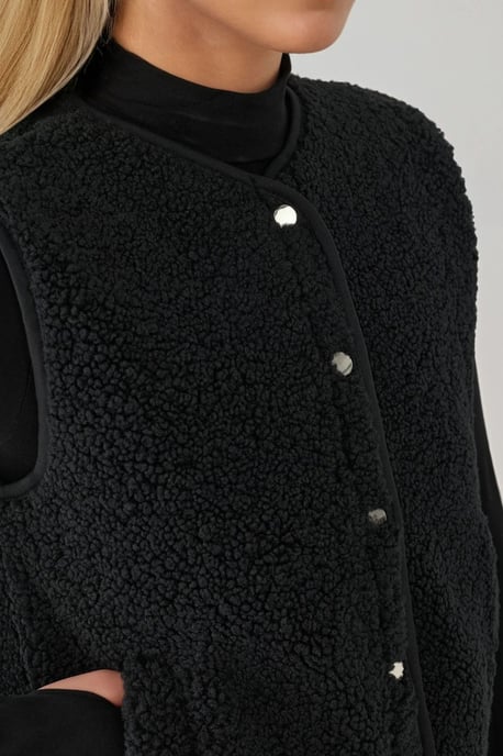 Strukturierte ärmellose Crew-Neck-Weste - Image 4