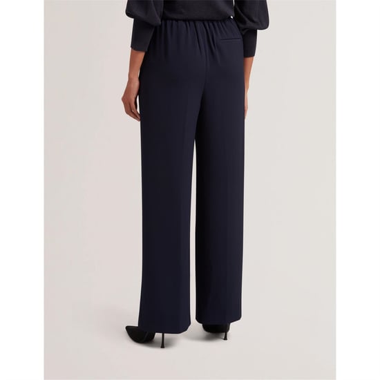 Damen Ted Baker Fleece-Jogginghosen mit offenem Saum in Dunkelblau - Image 3