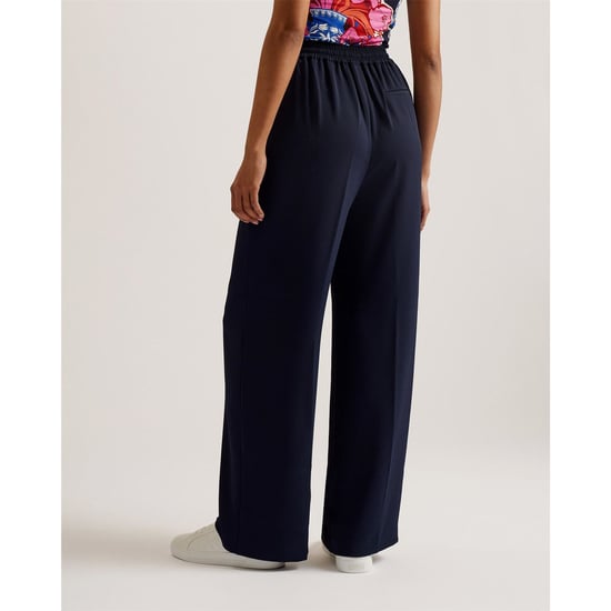 Damen Ted Baker Fleece-Jogginghosen mit offenem Saum in Dunkelblau - Image 4