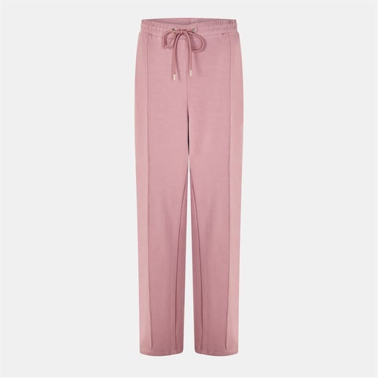 Damen Ted Baker Einfarbige Gemusterte Offene Saum Gerade Jogginghosen in Dämmerrosa - Image 1