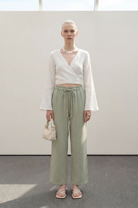Elastische Bund gerade geschnittene Hosen - Image 3
