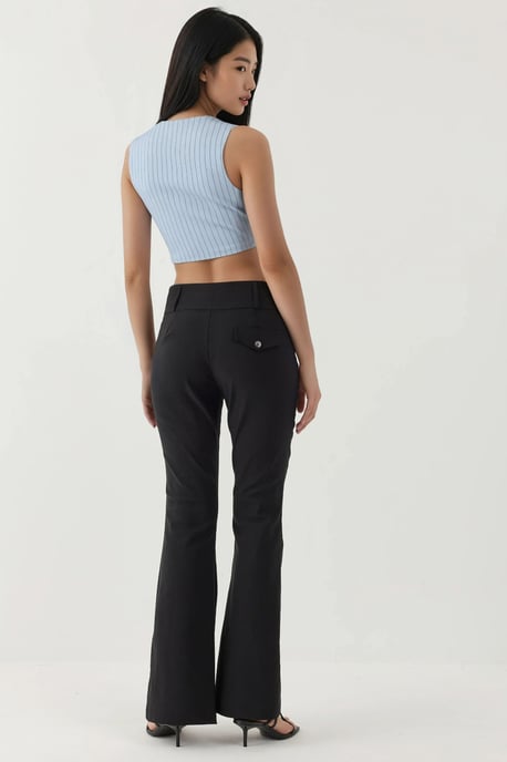 Tapered Flared Pants mit niedrigem Bund - Image 3