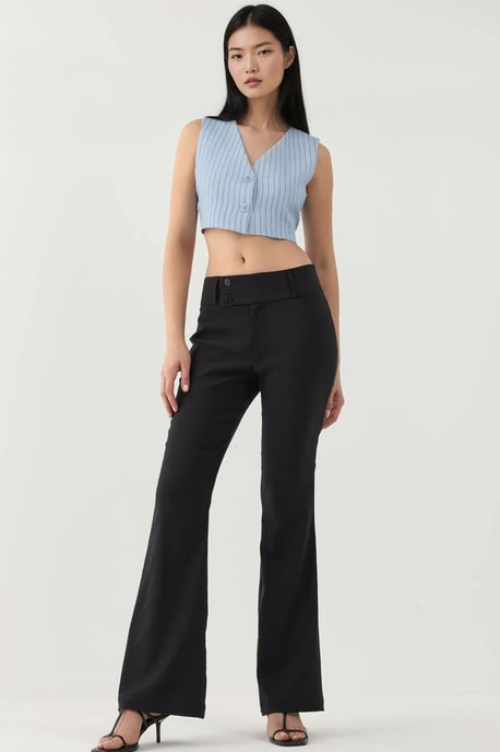 Tapered Flared Pants mit niedrigem Bund - Image 5