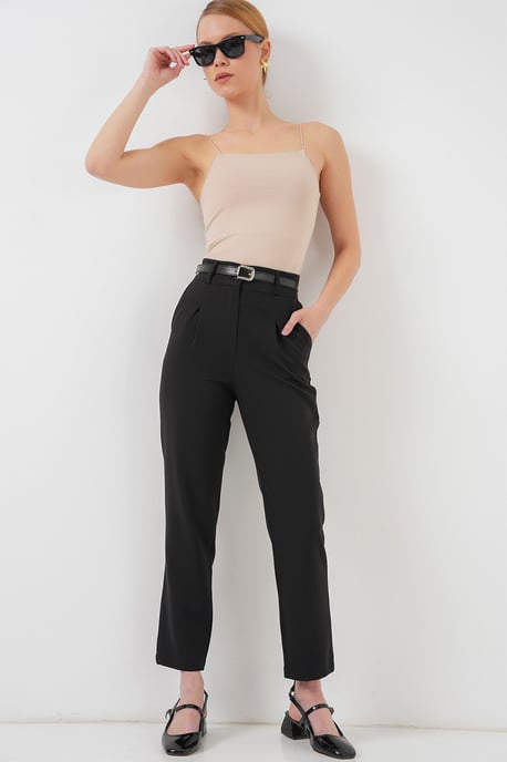 Regular Fit gerade geschnittene Hose mit Reißverschlussverschluss - Image 1