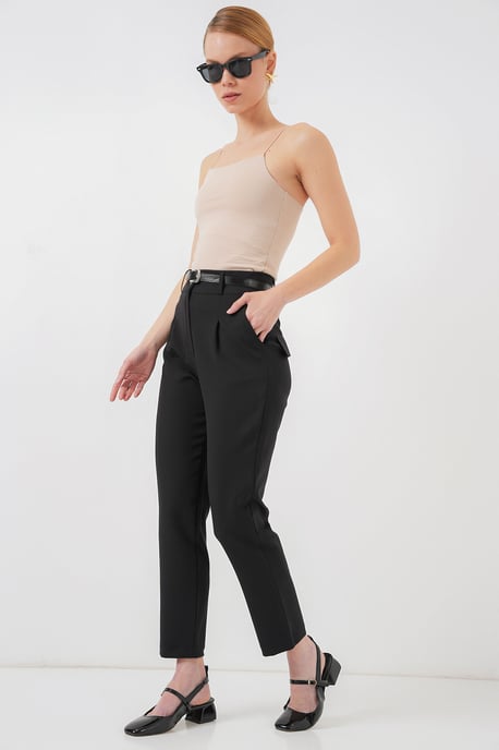Regular Fit gerade geschnittene Hose mit Reißverschlussverschluss - Image 2
