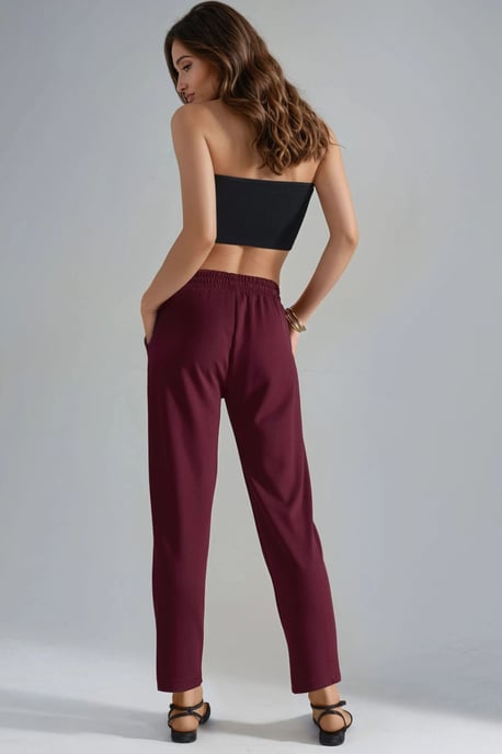 Modal Touch Elastischer Taillenschnitt Karottenform Jogginghose - Image 3