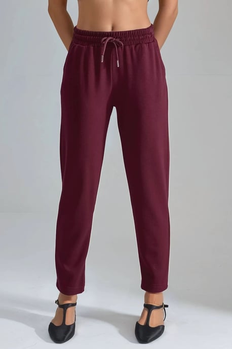 Modal Touch Elastischer Taillenschnitt Karottenform Jogginghose - Image 6