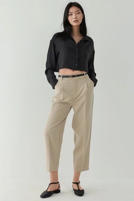 Hochtaillierte Abnäherhose - Image 2
