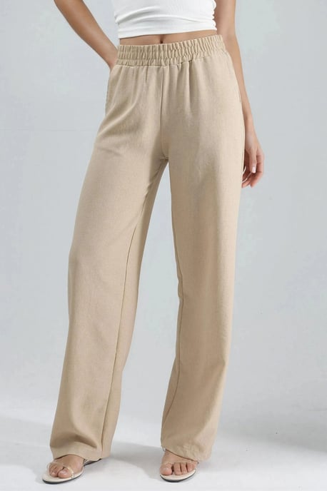Elastische Bund gerade geschnittene Hosen - Image 1