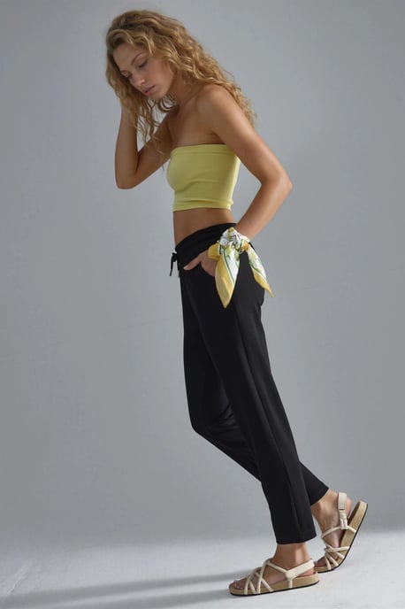 Modal Touch Elastischer Bund Karottenform Jogginghosen - Image 2