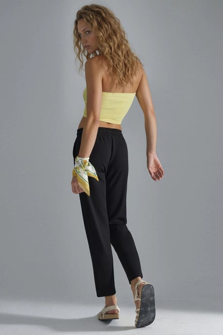 Modal Touch Elastischer Bund Karottenform Jogginghosen - Image 3