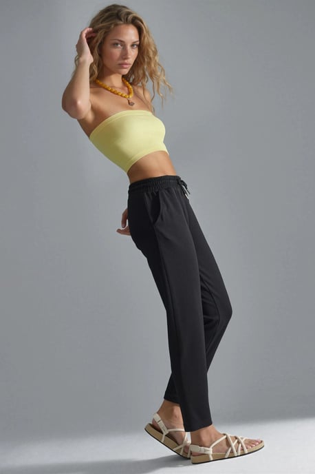 Modal Touch Elastischer Bund Karottenform Jogginghosen - Image 5