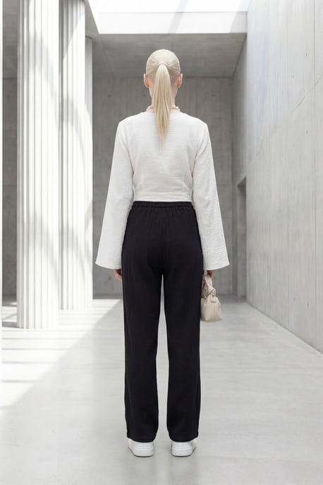 Elastische Bund gerade geschnittene Hosen - Image 3