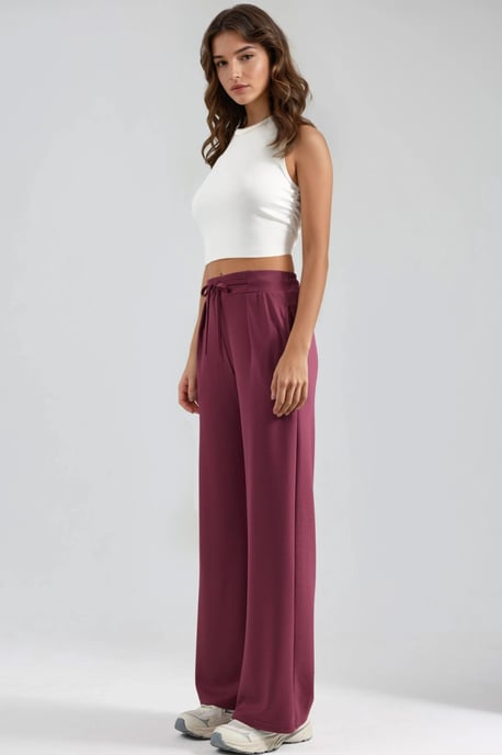 Modal Touch Plissé Palazzo-Hose - Image 2