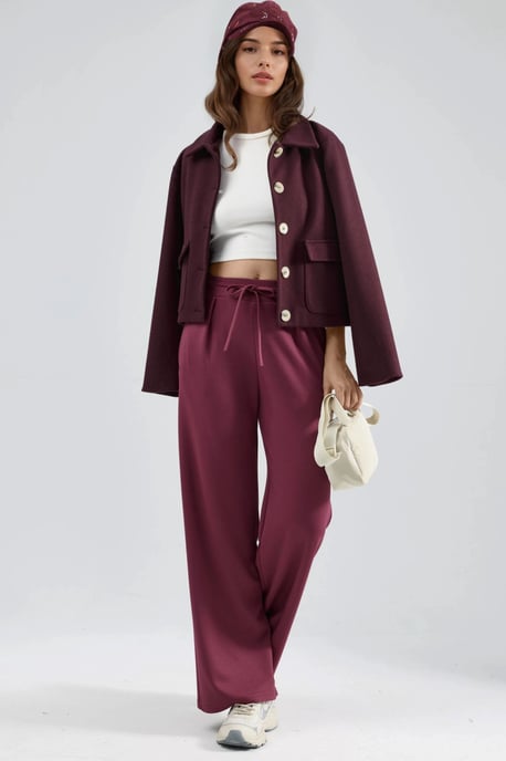 Modal Touch Plissé Palazzo-Hose - Image 3